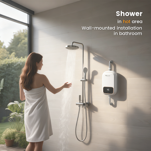 Calentador de Agua Eléctrico Instantáneo Mini para Fregadero Doméstico, con Pantalla LED de <span class=keywords><strong>Temperatura</strong></span>, Calentamiento Rápido de Plástico para Lavado de Manos en Garaje - Product Image 4