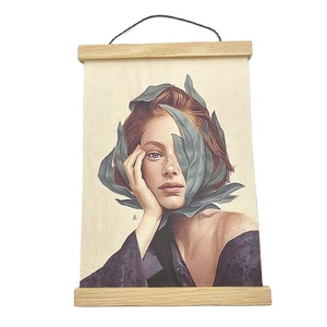 Cao End Kích Thước Lớn Phổ Biến Gỗ Tự Nhiên Chất Liệu Áp phích Từ Móc Áo Áp phích Khung Ảnh Với Sợi Dây Thừng Cho Tường Nghệ Thuật - Product Image 1