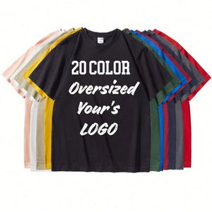 Custom Oversized T Shirt for Men High Quality Plus Size T-Shirt Customize Printed Logo Men Plain O Neck Tshirt - Product Image 1