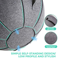 Chaise ballon d'équilibre pour le bureau et la maison, ballon ergonomique d'exercice, soulagement des douleurs dorsales, ballon de yoga, housse en lin lavable