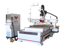 Routeur CNC à bois linéaire 1325 Atc, machine de gravure automatique sur bois 3D avec contrôleur informatique, mini machine de gravure de médailles CNC
