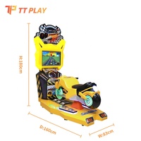 Simulateur de course de moto d'intérieur pour enfants de haute qualité, machine de jeu d'arcade à monnayeur, 1 joueur, en plastique, version anglaise