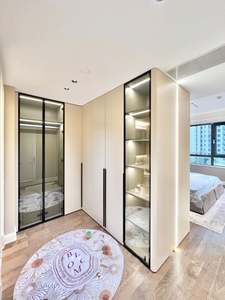 Armario de dormitorio personalizado moderno por puerta de madera maciza de fábrica portátil y ajustable para uso en muebles para el hogar - Product Image 6