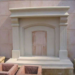 Chimenea de Piedra Tradicional Hecha a Mano con Interior de Azulejos Oscuros, Diseño Decorativo Duradero para Interiores de Casas de Lujo - Product Image 1