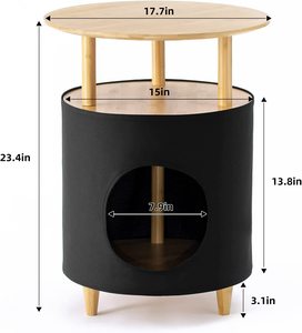 Combohome-<span class=keywords><strong>mesita</strong></span> <span class=keywords><strong>de</strong></span> <span class=keywords><strong>noche</strong></span> <span class=keywords><strong>de</strong></span> madera con casa <span class=keywords><strong>de</strong></span> gato, muebles <span class=keywords><strong>de</strong></span> oficina para el hogar, cama pequeña, mesa lateral, venta <span class=keywords><strong>al</strong></span> por mayor - Product Image 6