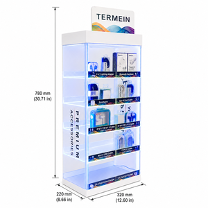 Exhibidor de Accesorios para Teléfonos Móviles con Ruedas, Bloqueable, Moderno, con Luces LED, Personalizado por DSP Vietnam Factory, para Tiendas Minoristas - Product Image 3
