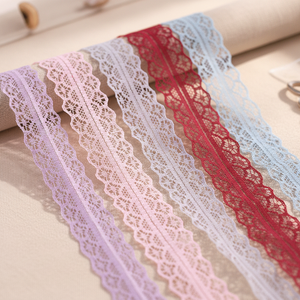 WEGOODZF dekorasi sepatu untuk wanita, Sneakers renda datar besar lebar 3CM, dekorasi sepatu balet poliester - Product Image 3