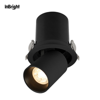 Projecteur mural encastré LED COB en aluminium réglable 7W-35W pour hôtel et usage industriel