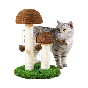 Doğal Sisal kurulu Scratcher mantar kedi tırmalama sütunu iyi davranış mobilya yavru kahverengi renk çizik kediler için - Product Image 6