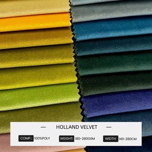 Peluş kadife kumaş % 100 Polyester hollanda kadife kanepe kumaşı düz - Product Image 2