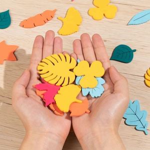 27 Pieces Sensory Cute Vivid <b>Leaves</b> Activity Set Montessori Toy Shape Puzzle Blocks <b>Leaf</b> Wooden Jigsaw Puzzles - Product Image 3