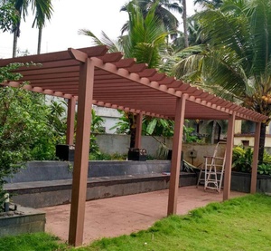 Abri de voiture pergola WPC résistant à la pourriture coupe-vent extérieur personnalisé en usine - Product Image 6