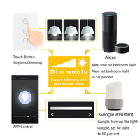 Interrupteur intelligent WiFi Tuya, norme américaine, panneau tactile en verre trempé, 100V-240V, compatible avec Alexa, Google Home, application Smart Life