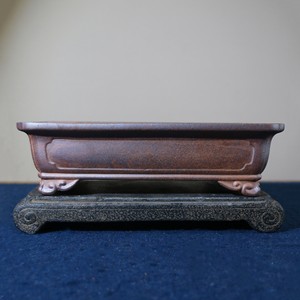 Maceta Rectangular de Bonsái de Arcilla Morada Hecha a Mano, Estilo Zen, Cocida en Horno Dragón, Zhang Zhicheng Kui Mian - Product Image 1
