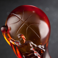 Trophée de basket-ball en verre et cristal Jadevertu Liuli, logo personnalisé, design gravé poli pour le slam dunk, meilleure collection