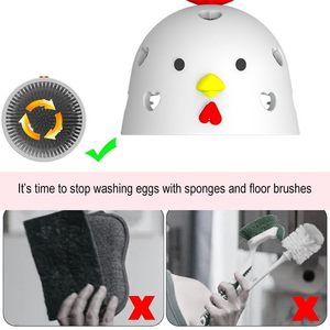 New Silicone trứng bàn chải sạch trứng máy giặt Scrubber cho trứng tươi tái sử dụng công cụ làm sạch cho gà Coop phụ kiện - Product Image 3