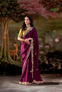 Bộ sưu tập mới thêu làm việc biên giới <span class=keywords><strong>Saree</strong></span> và áo cho đám cưới và lễ hội làm bằng vải lưới bán buôn Nhà cung cấp - Product Image 5