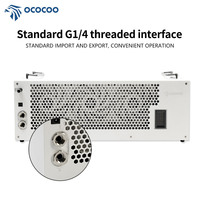 OCOCOO QC01-360DIY Set Boîtier d'ordinateur graphique à coque rigide avec refroidissement liquide intégré externe, radiateur en cuivre et roulement à billes
