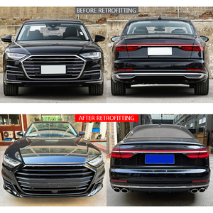 Kit carrosserie pour Audi A8 2019-2021 : modification et amélioration du pare-chocs avant, de la calandre, du becquet arrière et des garde-boue. - Product Image 2