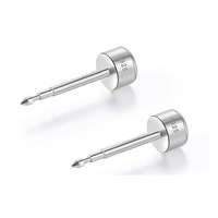 Kit de perçage d'oreilles jetable en argent sterling S925 avec motif boule en acier inoxydable pour mariages et fiançailles d'enfants