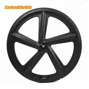 CBK 23mm width 700c full carbon track/road carbon disc brake available carbon five spoke wheel