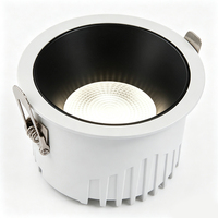 Spot LED encastré à cadre étroit, anti-éblouissement, COB, protection oculaire à spectre complet, CRI élevé, pour l'éclairage hôtelier