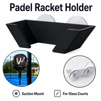 Support mural personnalisé pour raquettes de padel, avec ventouse, crochet de rangement pour accessoires de tennis et pickleball, pour clôture de terrain, vente en gros