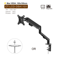 Support de bureau Charmount pour ordinateur portable et moniteur, bras double pour moniteur, support de moniteur d'ordinateur, support de bureau