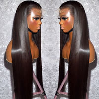 Perruques Lace Front en Cheveux Humains Brésiliens Bruts Pas Chères pour Femmes Noires, Perruques Frontales HD Complètes Sans Colle, Perruques Lace Frontales en Cheveux Humains Lisses