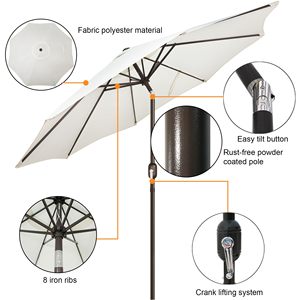 Oem Sombrilla de <span class=keywords><strong>Terraza</strong></span> de Lujo para Piscinas Sol Exterior Sombrilla Playa Exterior <span class=keywords><strong>Grande</strong></span> Moderno Restaurante Sombrilla <span class=keywords><strong>Terraza</strong></span> - Product Image 6