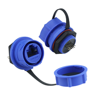 Connecteur de transmission de données et de charge Lshitech A396/A397 100M RJ45 femelle en cuivre 125V, étanche à la poussière et à l'eau, pour montage sur panneau