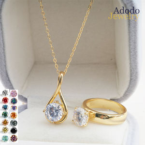 Collier et bague en argent S925 avec moissanite de qualité supérieure, taille portugaise, couleur D, pureté VVS1, plaqué or 18 carats, pour femmes - Product Image 1