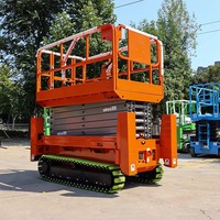 Plateforme élévatrice à ciseaux électrique sur chenilles de 8,3 m GS0610TL avec châssis étendu, capacité de 300 kg, pour l'entretien des entrepôts