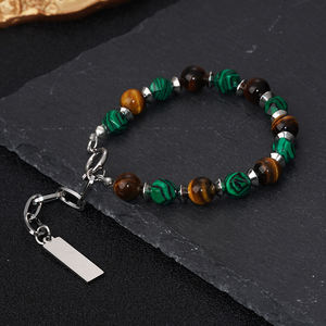 Occhio di <span class=keywords><strong>tigre</strong></span> blu naturale e irregolarità braccialetto in pietra ematite bracciale braccialetti gioielli per uomini e donne S622 - Product Image 5