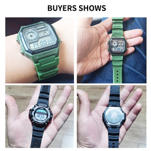Remplacez le bracelet de montre <span class=keywords><strong>Casio</strong></span> AE-1000W/AQ-S810W par un bracelet en caoutchouc surélevé de 18 mm. - Product Image 5
