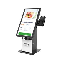Scanner QR de système Android/Windows de 15.6 pouces de bureau de restauration rapide, kiosque de paiement de Termin d'imprimante de 80mm