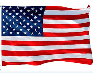 Bandera Americana con rayas y estrellas, arandelas de latón impresas de 3x5 pies, 150D/300D/600D, Bandera de EE. UU. Para interior/exterior, Estados Unidos