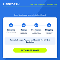LIFEWORTH Plus Santé Intestinale Végétale 30+ Mélange de Plantes 8G Fibres Prébiotiques 5G Polyphénols 300Mg Formulation Personnalisée Contrat GMP HACCP