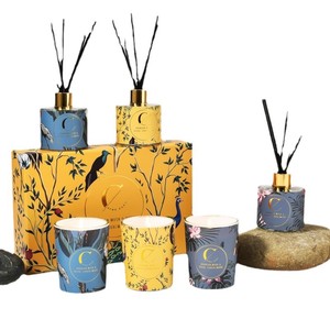 FLORESCENCE 2 en 1 Parfum d'intérieur de style nordique créatif sans flamme Aromathérapie Liquide Reed Diffuseur Bougie parfumée Coffret cadeau - Product Image 5