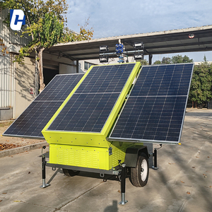 หอไฟยก4*1000W แบบแมนนวล/ไฟฟ้าขนาด5ม. 7ม. 9ม. ปรับได้เสาไฟยกเสา - Product Image 1