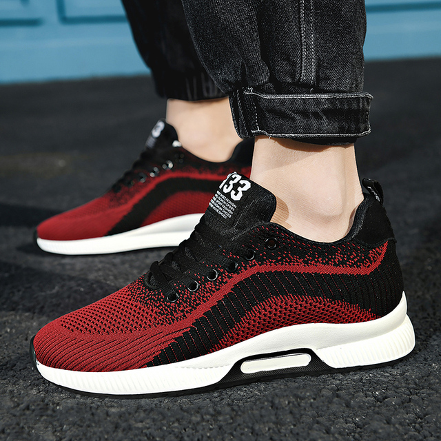 Red blue Elevator Shoes Invisible Inner Height-increasing 4cm,6cm,8cm Casual Sneakers 37-43 for Men