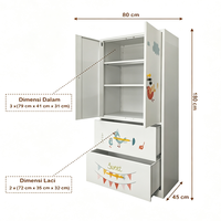 Armoire en acier pour bébé, adorable armoire de rangement pour jouets d'enfants, commode pour vêtements d'enfants, meuble de chambre à coucher, directement de l'usine