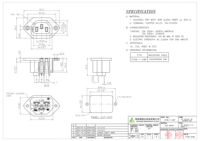 U L certifié 15A femelle prise à vis d'alimentation 3 broches 0708-1-CWF connecteur IEC C13 prise de Module de sortie 250V prises électriques
