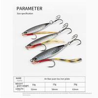 Umpan Pancing Logam Aotuo Laris untuk Mancing di Pantai, Model Jig dengan Kail Ganda untuk Ikan Seabass Air Asin