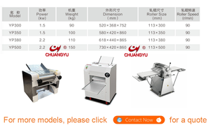 Chuanyu CY-300 listrik otomatis komersial, mesin Sheeter adonan Pizza meja mesin penggulung adonan otomatis 220V - Product Image 5