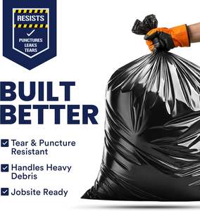 Bolsas de Basura Desechables de PE para Contratistas con Asas Tipo Chaleco para Uso Doméstico y Comercial - Product Image 2