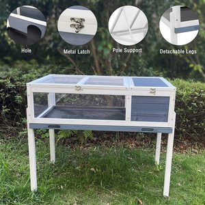 Wood <strong>Tortoise</strong> House, Indoor Turtle Habitat Reptile <strong>Cage</strong>, <strong>Tortoises</strong> Enclosure for Small Animals Lizards Hamster - Product Image 5
