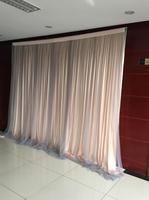Tirai Panel latar belakang pernikahan, 2 lapisan Tulle sutra, dekorasi panggung pesta perjamuan, Panel dinding latar belakang ulang tahun romantis