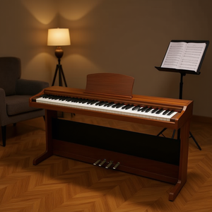 Piano digital GPP-107 de 88 teclas semipesadas, teclado MIDI de tamaño completo con triple pedal para interpretación musical - Product Image 2