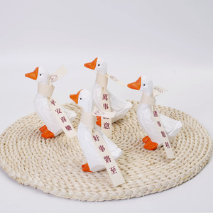 Ornement de bureau en forme de canard, en résine plastique, fait main, objet d'art, cadeau d'anniversaire, décoration intérieure, accessoire de photographie - Product Image 1